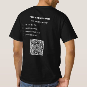 Varredura de código QR e T-Shirt personalizado da 