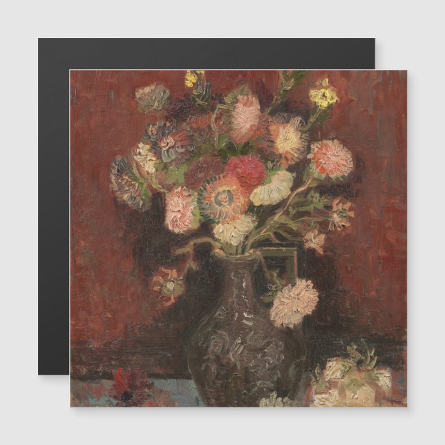 Vase com gesso chinês e gladioli van Gogh (Frente/Verso)