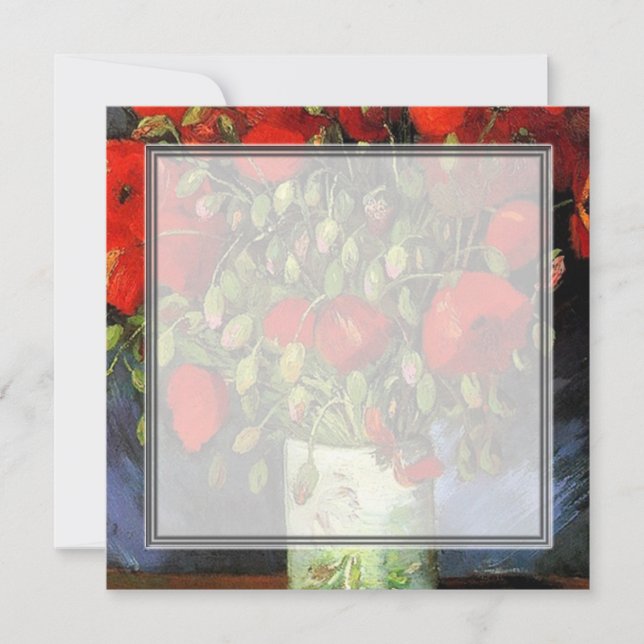 Vase com papas vermelhos Vincent van Gogh. (Frente)