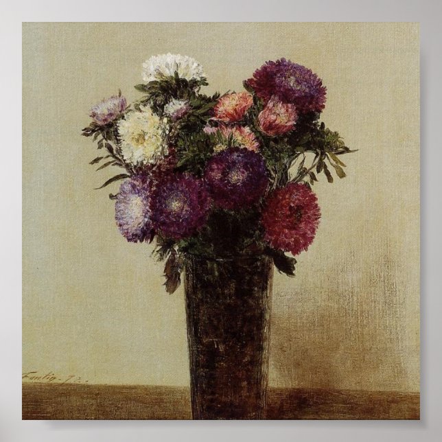 Vase das Flores Fantin-Latour Poster (Frente)