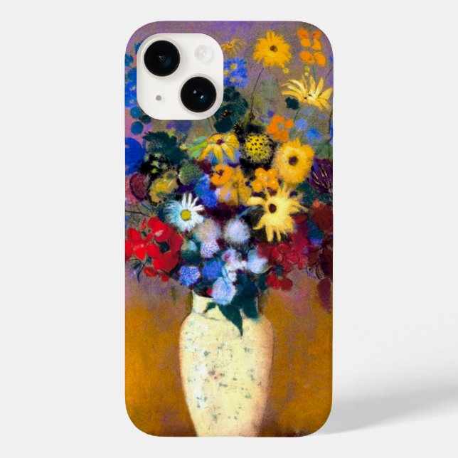 Vaso Branco com Flores Odilon Redon (Verso)