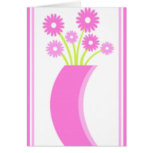 Vaso cor-de-rosa - cartão
