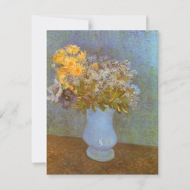 Vaso de Lilases, Margaridas, Anêmonas de Vincent v (Frente)