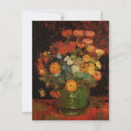 Vaso de Natureza Morta com Zinnias por Vincent van