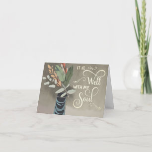 Vaso floral minimalista Está bem Cartão