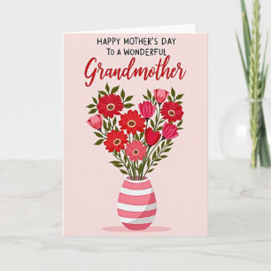 Vaso Listrado Buquê de Amor Cartão