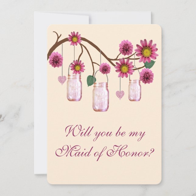 Vasos de Pedra com Flores Rosas Cartão de Dama de  (Frente)