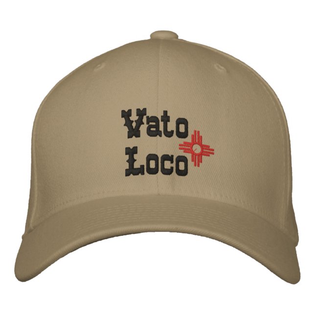 Vato Loco Zia Sun Baseball Boné Mens Hat Novo Méxi (Frente)