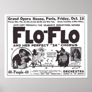 Vaudeville, 1919, jornal antigo e poster