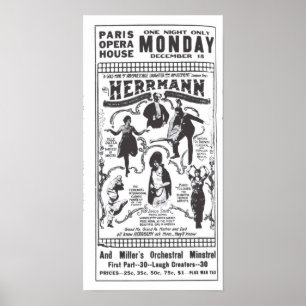 Vaudeville, 1919, jornal antigo e poster