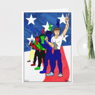 Vazio, cartão de saudação Patriótico personalizáve