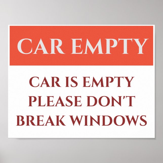 Vazio Comercial Sinal, adicione ou edite Poster de (Frente)