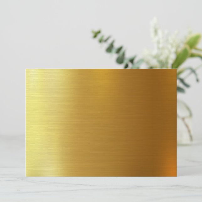 VAZIO CRIE O SEU PRÓPRIO CONVITE DOURADO (Em pé/Frente)