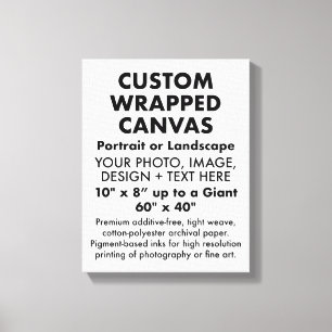 Vazio de CANVAS PREMIUM de 11" x 14" personalizado