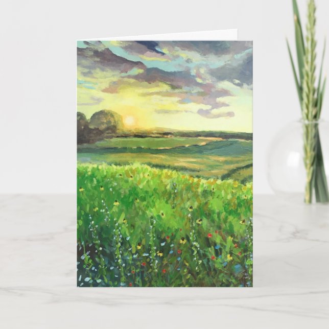 Vazio de Cartão de Saudação Dobrado Standard, 5" x (Frente)