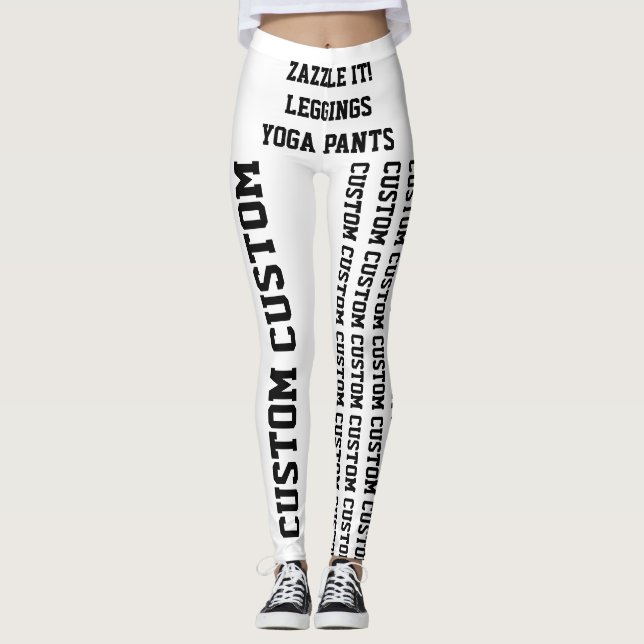Vazio de Leggings Personalizadas ou de Calças Yoga (Frente)