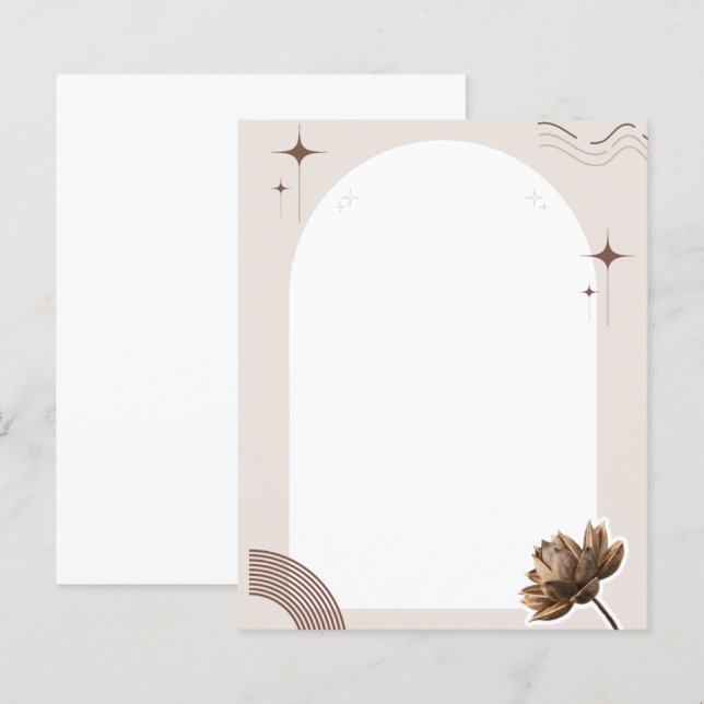 Vazio de Notas Minimalista Castanho (Frente/Verso)