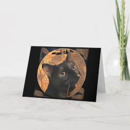 Vazio do cartão do gato do Grego-Estilo para