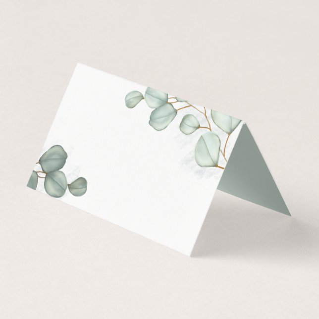 Vazio Elegante Eucalyptus Watercolor Wedding (Frente)