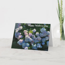 Vazio feliz do cartão do dia das mães do Hydrangea
