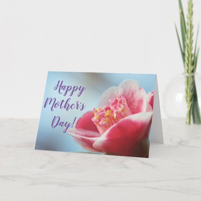 Vazio feliz floral do cartão do dia das mães para (Frente)