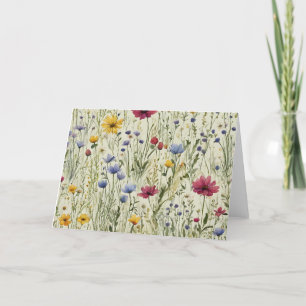 Vazio Floral Bonito Saudação Obrigado Cartões