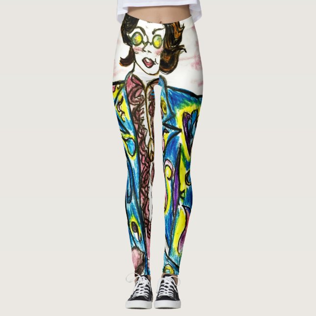 Vazio" Logotipos" Leggings (Frente)