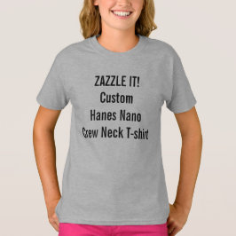 Vazio Nano do t-shirt do pescoço de grupo do Hanes