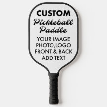 Vazio PADDLE PICKLEBALL personalizado, PRETO