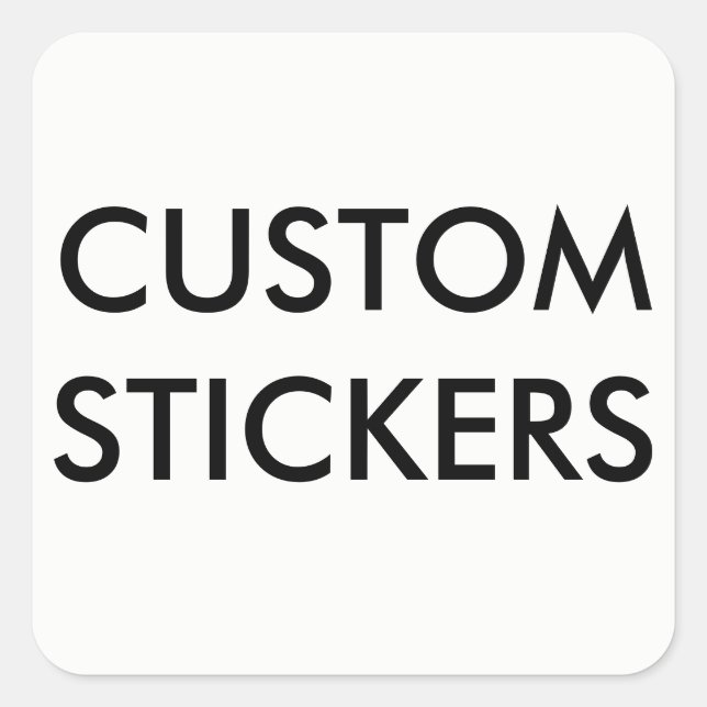 Vazio personalizado de autocolantes quadrados (Frente)