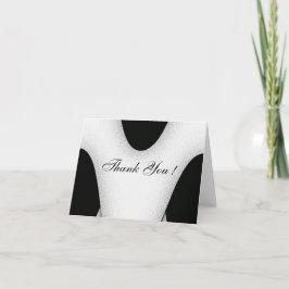 Vazio preto e branco moderno Obrigado Cartões