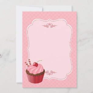 Vazio Rosa Cupcake de Cereja delicioso