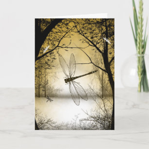 Vazio Woodland Dragonfly - Cartão