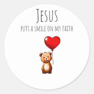 VBS Jesus coloca um sorriso no meu adesivo à volta