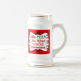 Vê-o quando você está bebendo a caneca de cerveja