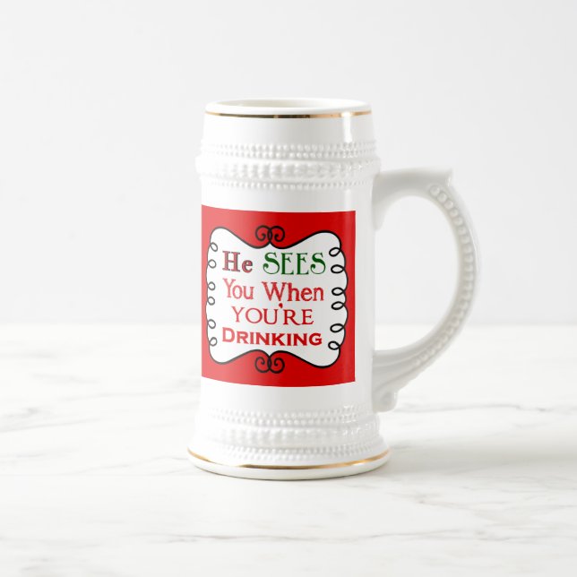 Vê-o quando você está bebendo a caneca de cerveja (Direita)