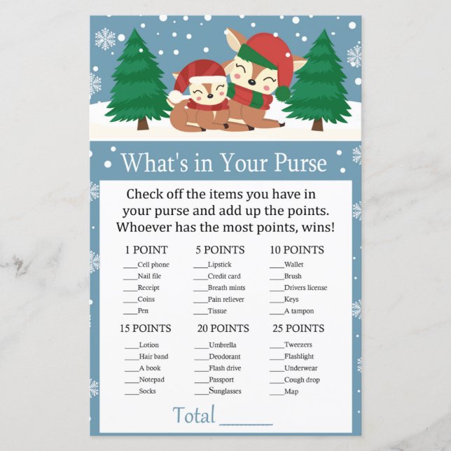 Veado de Natal O que há no seu jogo (Frente)