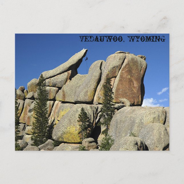 Vedauwoo, cartão postal Wyoming (Frente)