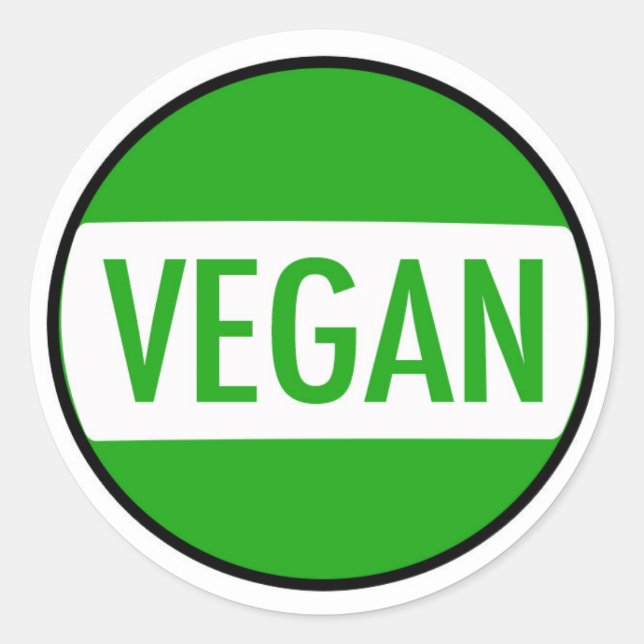 Vegan campanha autocolante (Frente)