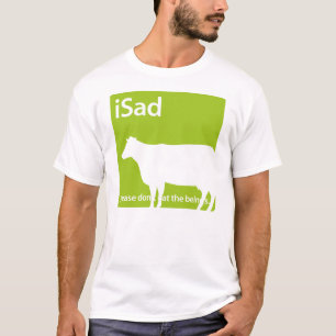 Vegan da vaca do iSad ou t-shirt do vegetariano
