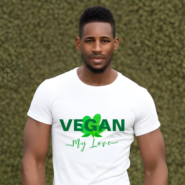 Vegan My Love Men and Women's T-Shirt (Criador carregado)