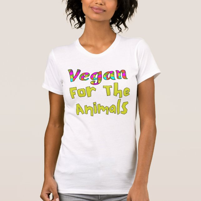 Vegan para a camiseta dos animais, árvore dos dire (Frente)