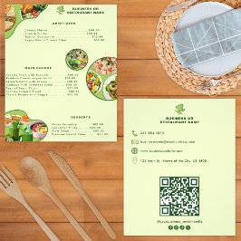 Vegan Restaurant Comida Menu Professional | Código