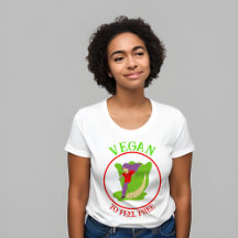 Vegan sente-se livre da camiseta feminina