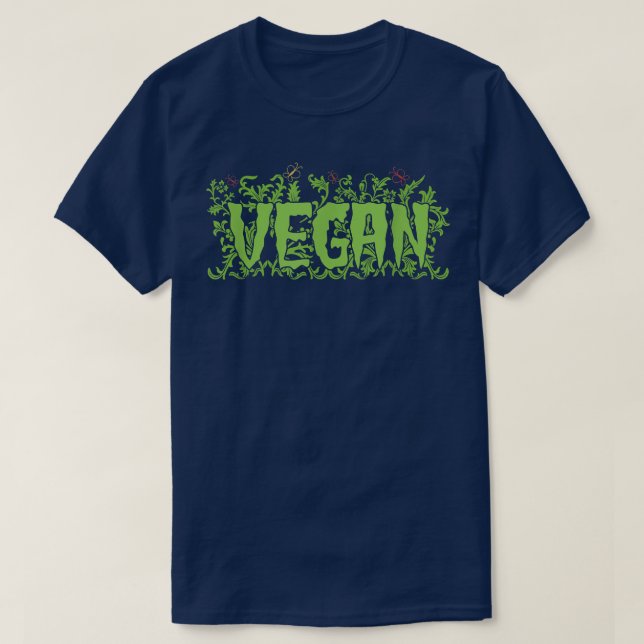 Vegan Vegetarian T-Shirt (Frente do Design)