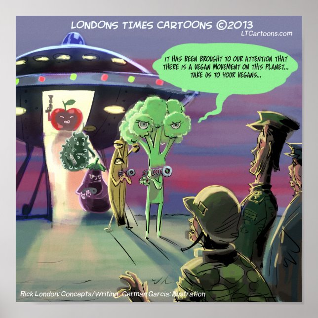 Vegans Spaces Out Engraçado Poster (Frente)