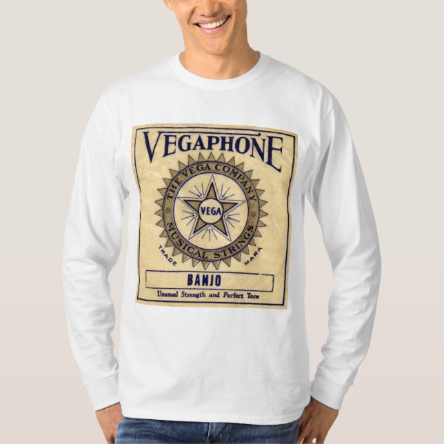 Vegaphone amarra o t-shirt longo leve da luva dos (Frente)