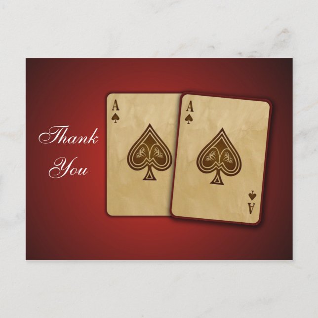 Vegas Wedding Obrigado Cartões (Frente)