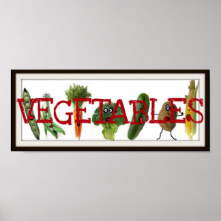 Vegetais são Poster de desenho Excelente