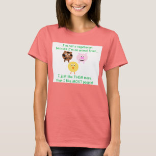 Vegetariano não uma camisa do amante dos animais